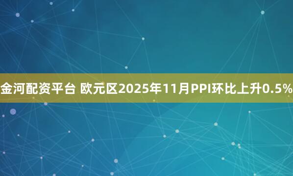 金河配资平台 欧元区2025年11月PPI环比上升0.5%